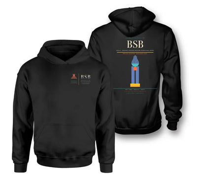 Brasilia (BSB) design on black double-side hoodie