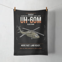 Thumbnail for Sikorsky UH-60M Black Hawk design on black towel