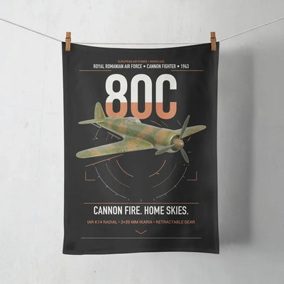 IAR 80C design on black towel