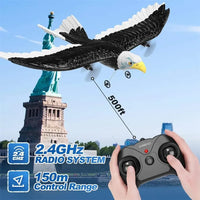 Thumbnail for Side view of Wingspan Eagle Bionic Aircraft Fighter 2.4G Radio Remote Control Hobby Glider Airplane Foam Remote Control airplane.