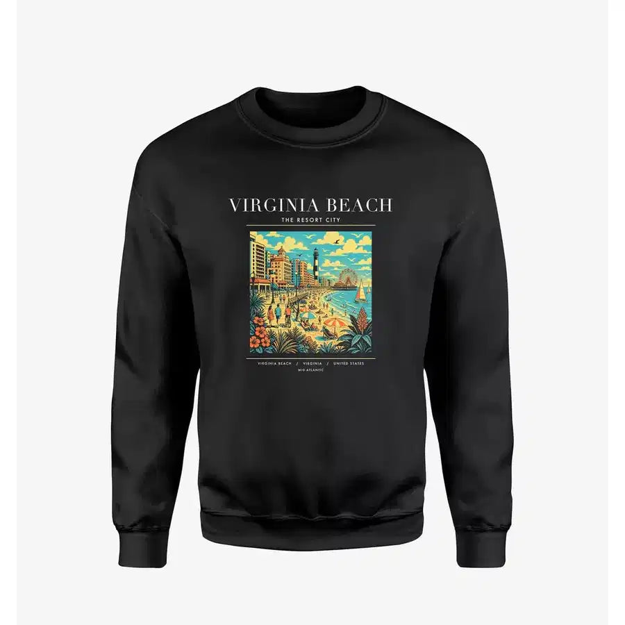 VIRGINIA BEACH - Poster - Sweatshirt - Black