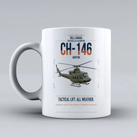 Thumbnail for Bell Canada CH-146 Griffon design on white ceramic mug, double-side print