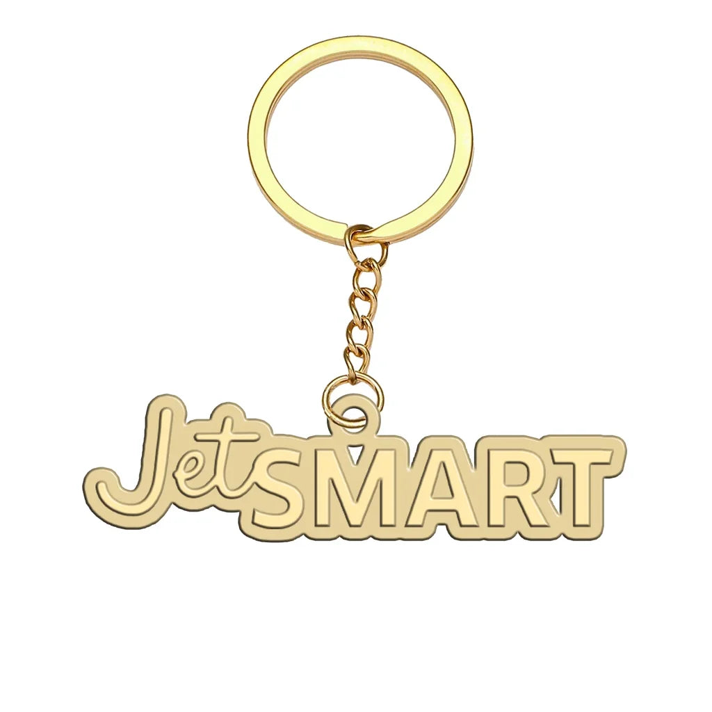 JetSmart Airlines aviation hollow key chain in polished alloy.