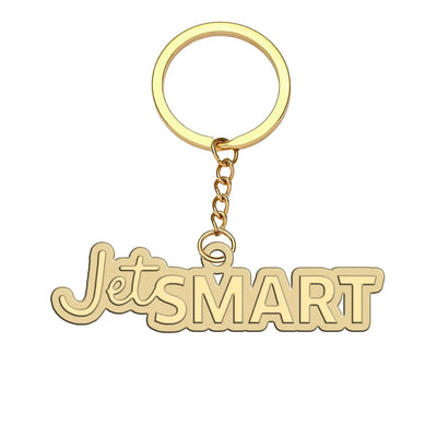 JetSmart Airlines aviation hollow key chain in polished alloy.