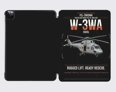 PZL-Świdnik W-3WA Sokół design on black ipad tablet case