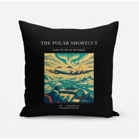Thumbnail for VINTAGE G4086 - The Polar Shortcut - Designed Pillows design on black