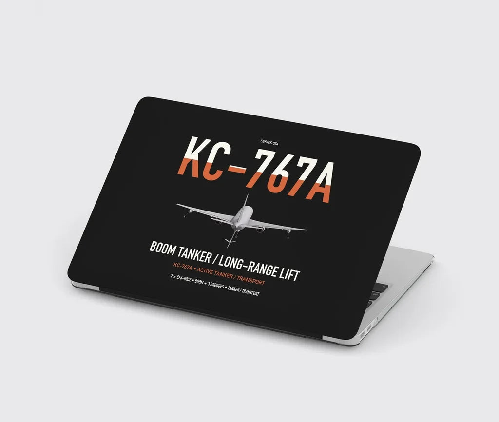 Boeing KC-767A design on black MacBook case
