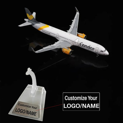 Side view of Condor Air Germany Airbus A321neo Airplane Model (1/400 Scale) aviation 16-18cm scale model aircraft in diecast.