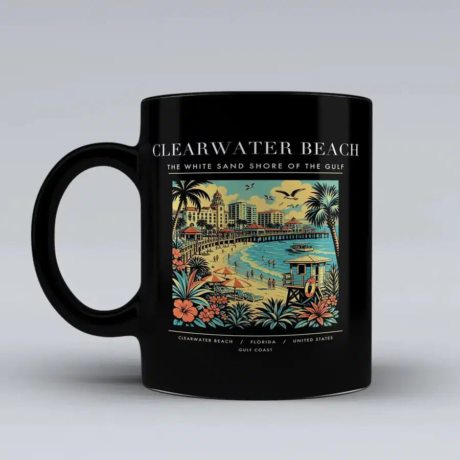 CLEARWATER BEACH - Poster - Mug - Black
