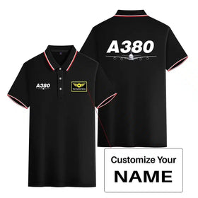 Double-Side Printing — Super Airbus A380 Stylish Polo T-Shirts