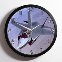 Thumbnail for Fighter Jet 35 Captured in the Air aviation design on premium wood and metal wall clock.