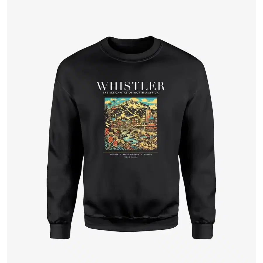 WHISTLER - Poster - Sweatshirt - Black