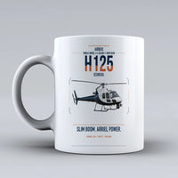 Thumbnail for Airbus H125 design on white ceramic mug, double-side print