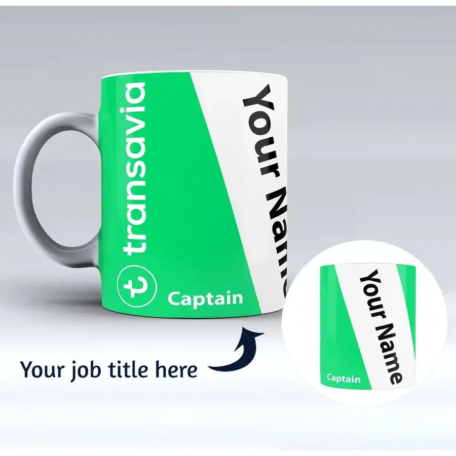 Transavia France Airlines Designed Ceramic White Mugs - view 1