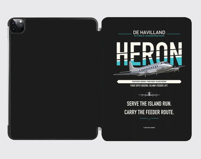 de Havilland DH.114 Heron 2D design on black ipad tablet case