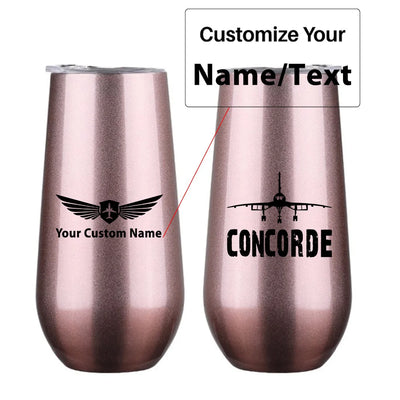 Concorde & Plane 6oz Egg aviation design on 6oz egg cup, compact 6oz ceramic.