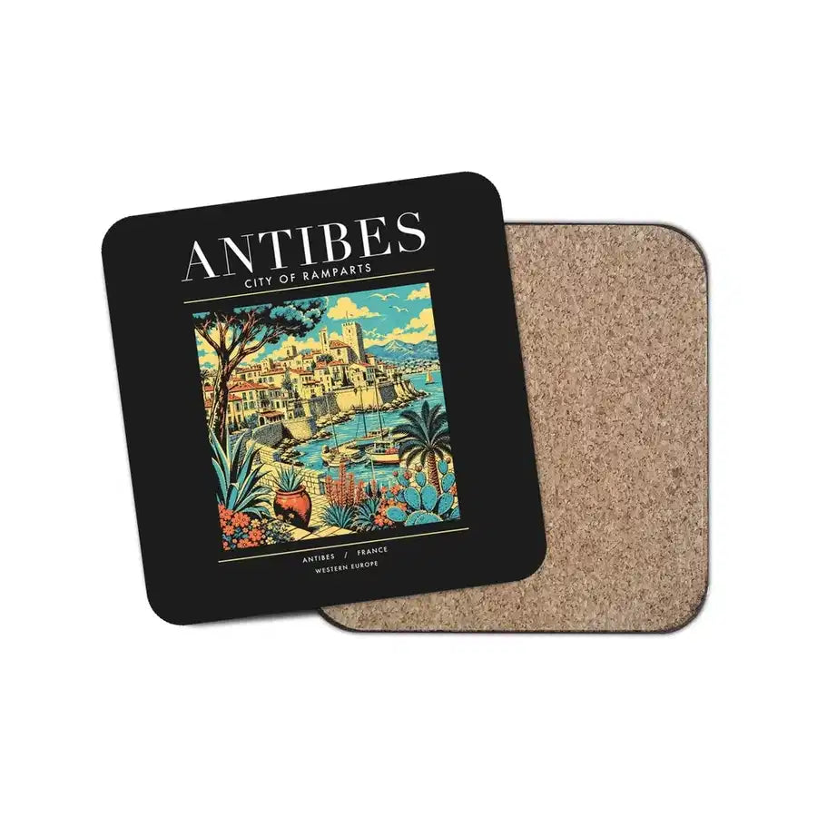 ANTIBES - Poster - Coaster - Black