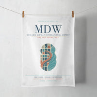 Thumbnail for Chicago Midway International Airport (MDW) design on white towel