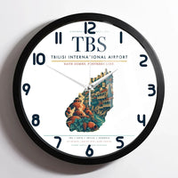 Thumbnail for Tbilisi International Airport (TBS) design on white framed wall clock
