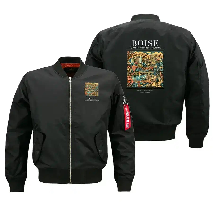 BOISE - Poster - Bomber Jacket - Black