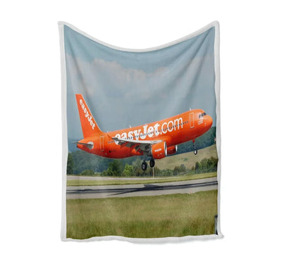 EasyJet's 200th Aircraft Bed Blankets & aviation print on soft fleece blanket.