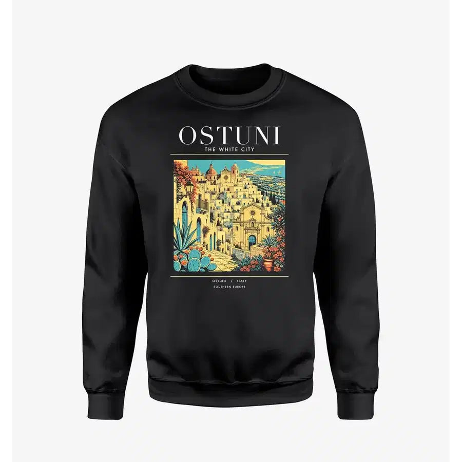 OSTUNI - Poster - Sweatshirt - Black