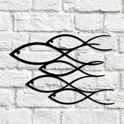 Fish Metal Sign Wall Sculpture 30x20CM aviation design on premium decorative material hanging wall decoration.