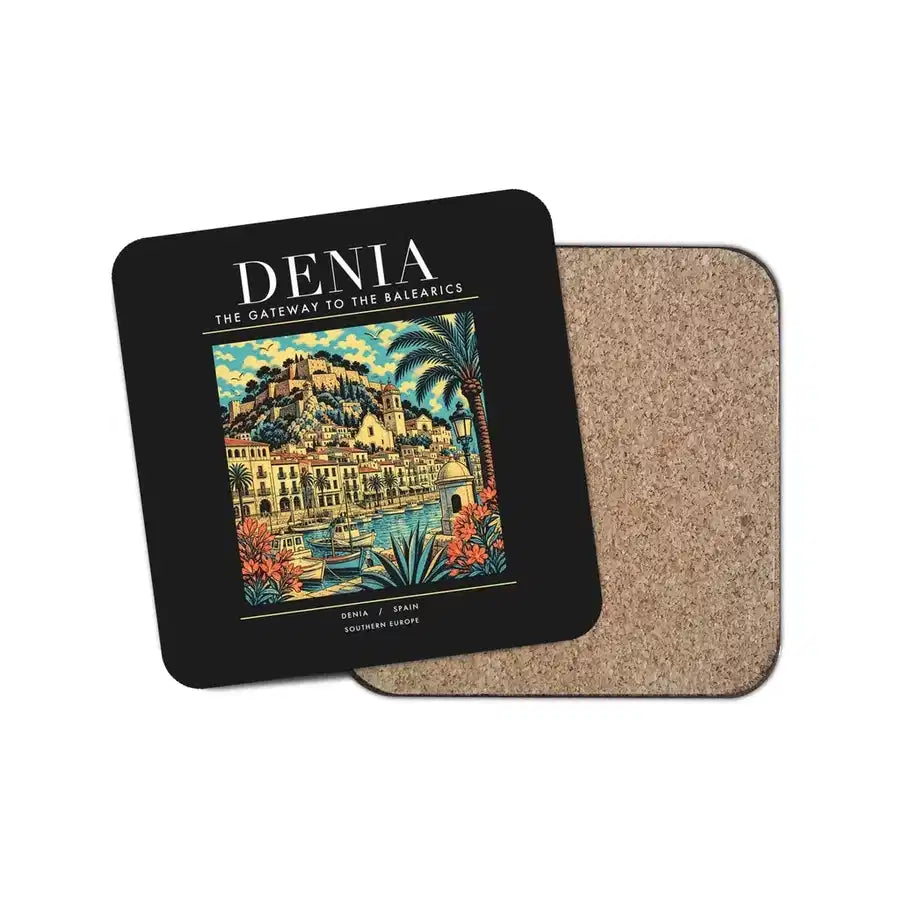 DENIA - Poster - Coaster - Black