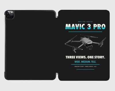 DJI Mavic 3 Pro design on black ipad tablet case