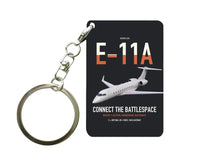 Thumbnail for E-11A BACN design on black designed key chain, double-side print