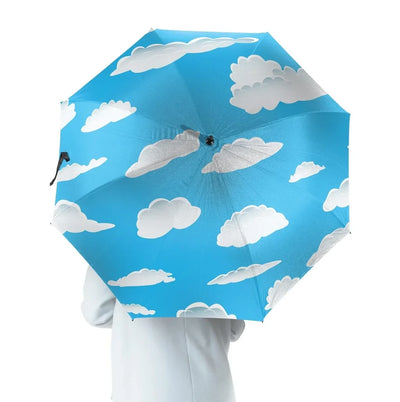 Amazing Clouds aviation design on windproof polyester umbrella.