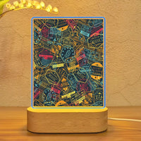 Thumbnail for Dark Coloured Passport Stamps aviation art night lamp in premium acrylic with LED.