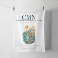 Thumbnail for Casablanca Mohammed V International Airport (CMN) design on white towel