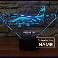 Thumbnail for Landing Boeing 737 aviation themed 3D night lamp, premium acrylic with LED.