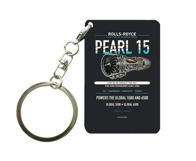 PEARL 15 Key Chain design on black key chain