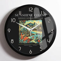 Thumbnail for SUNSHINE COAST - Poster - Wall Clock Framed - Black