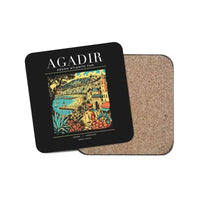 Thumbnail for AGADIR - Poster - Coaster - Black