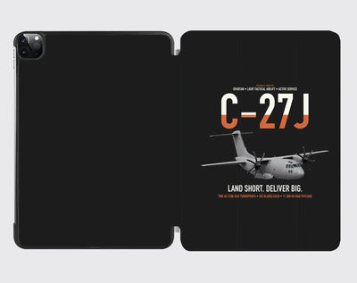 C-27J Spartan design on black ipad tablet case