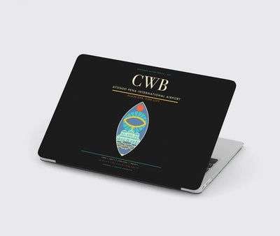 Afonso Pena International Airport (CWB) design on black MacBook case