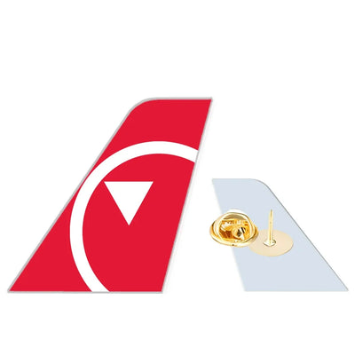 Northwest Airlines NEW aviation design tail-shape badge pin in polished alloy.