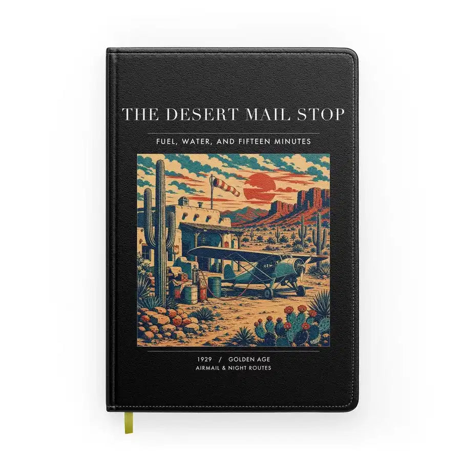 VINTAGE G4151 - The Desert Mail Stop - Designed Notebooks design on black
