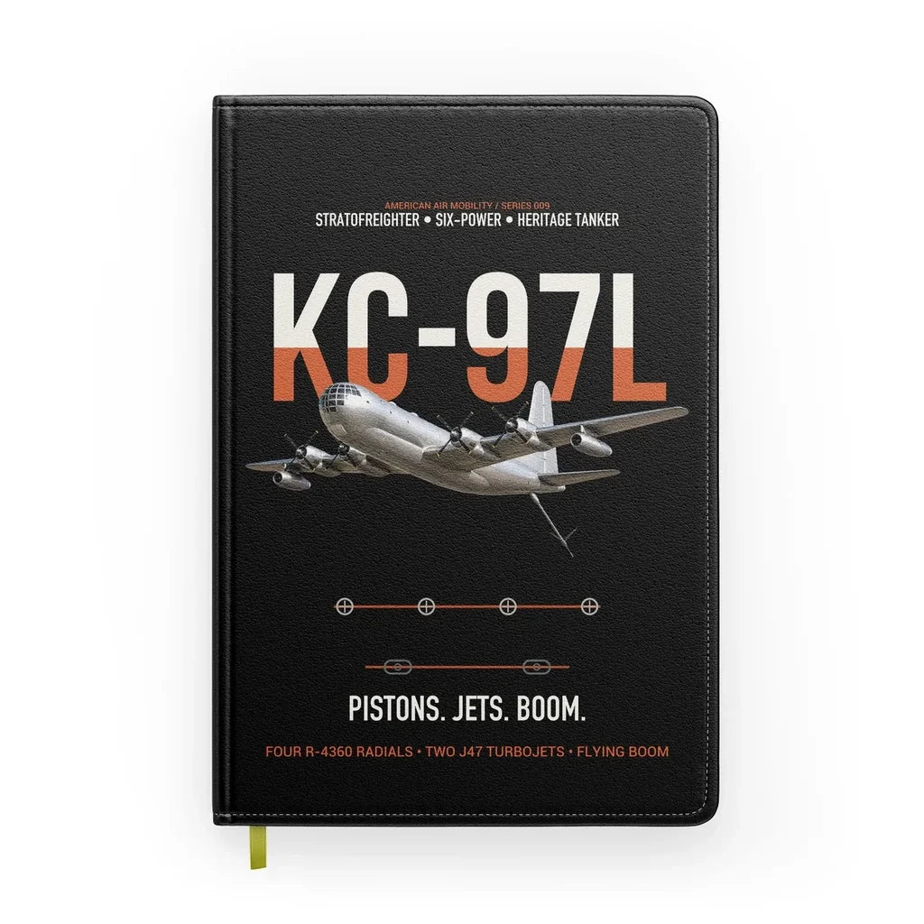 KC-97L STRATOFREIGHTER design on black notebook