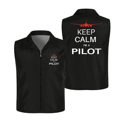 Pilot (777 Silhouette) Thin Style aviation design printed on lightweight shell with sleeveless design thin vest.