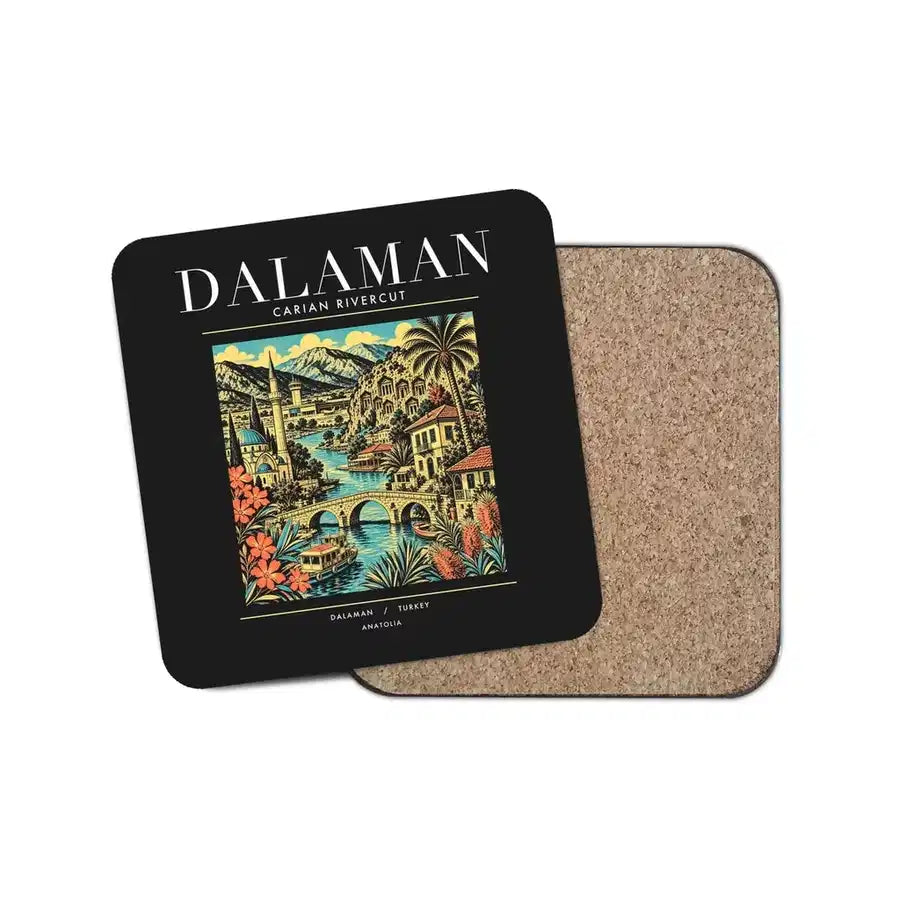 DALAMAN - Poster - Coaster - Black