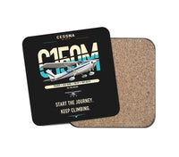 Thumbnail for Cessna 150M design on black 1 piece coaster