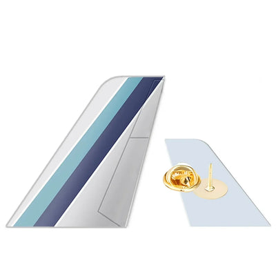 Eastern Air Lines Airlines aviation design tail-shape badge pin in polished alloy.