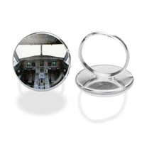 Thumbnail for Airbus A320 Cockpit (Wide) aviation ring in stainless steel.