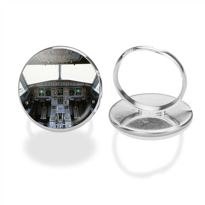 Airbus A320 Cockpit (Wide) aviation ring in stainless steel.