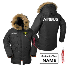 Airbus & Text Parka Bomber Jackets