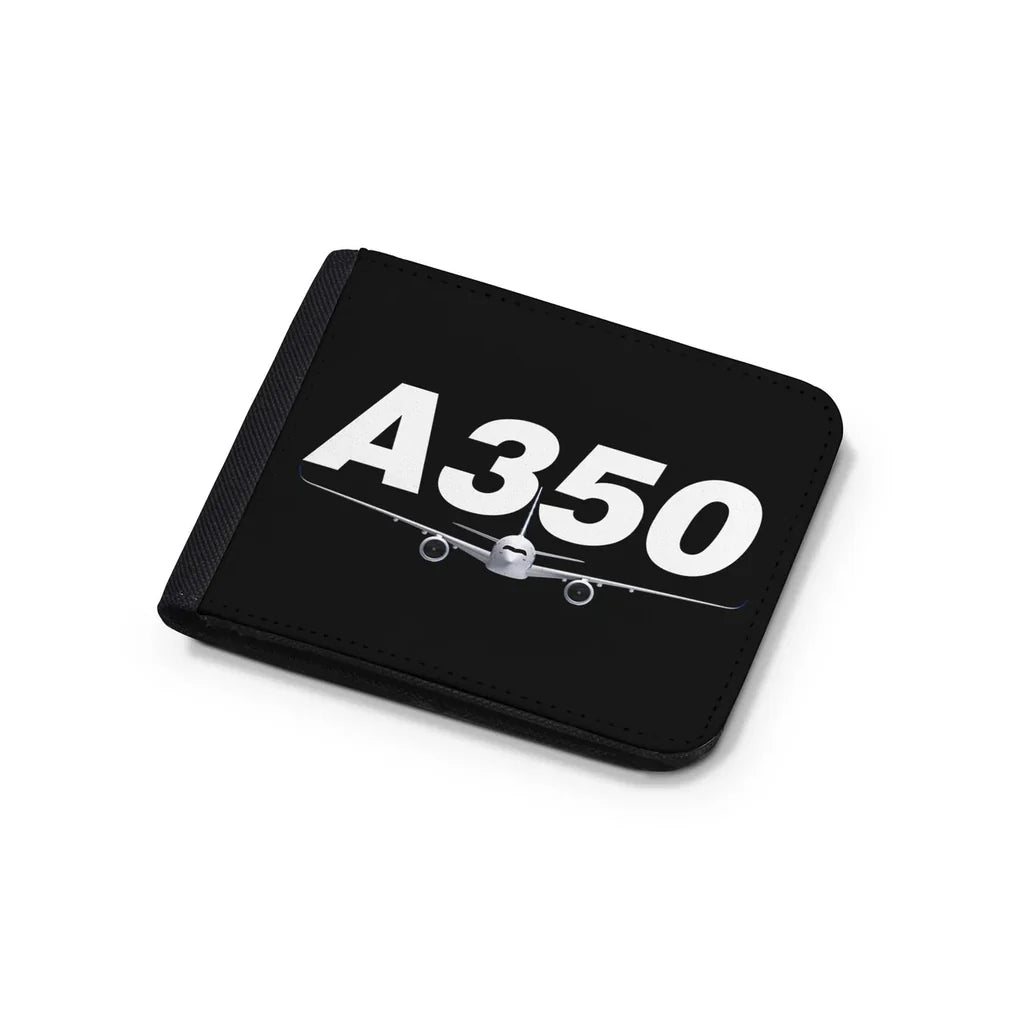 Super Airbus A350 aviation design wallet, leather construction.